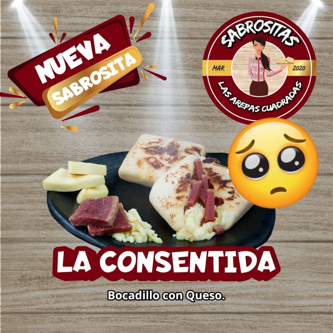 Arepa Bocadillo con Queso "La CONSENTIDA"