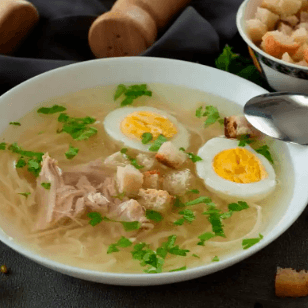 Caldo de Gallina y Huevo