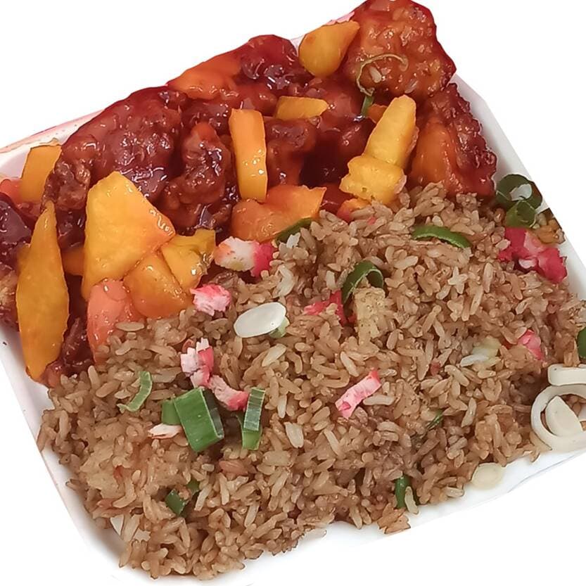1 Guisado + Arroz Frito Mediano