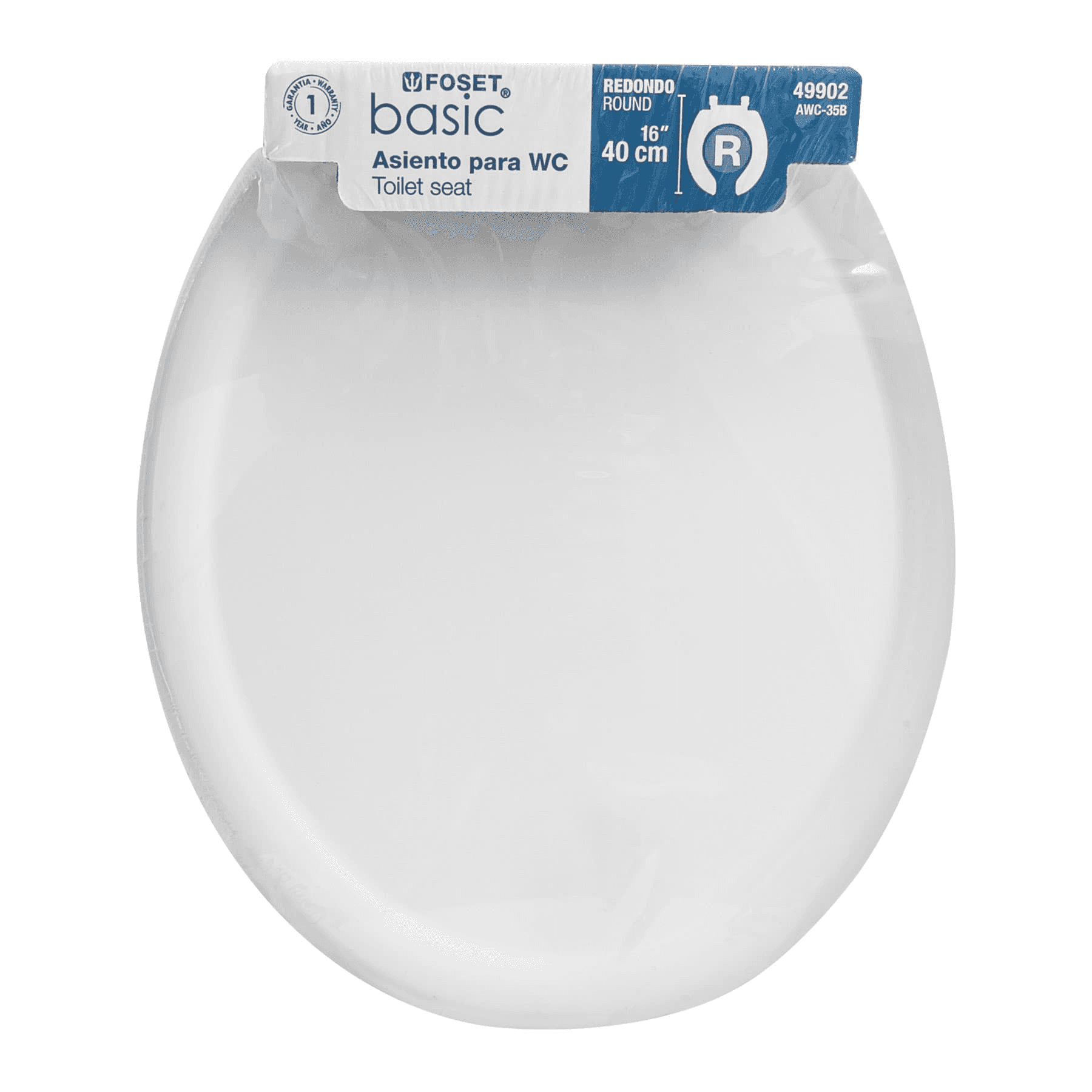 ASIENTO WC REDONDO BLANCO SENC AWC-35B 49902 FOSET