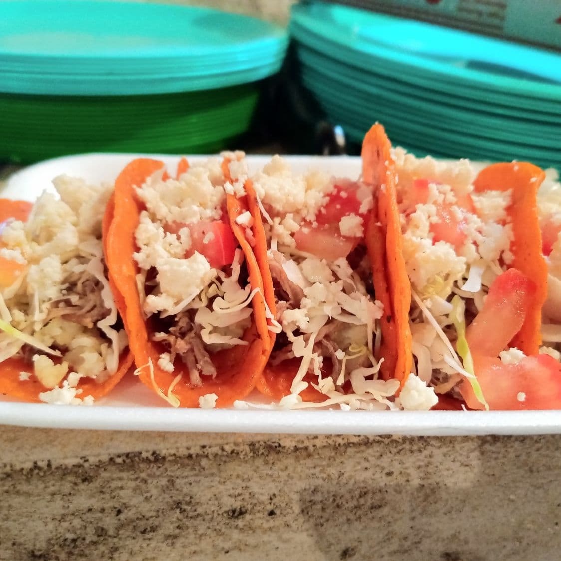 Orden De 5 Taquitos Rojos Estilo Xicotencatl