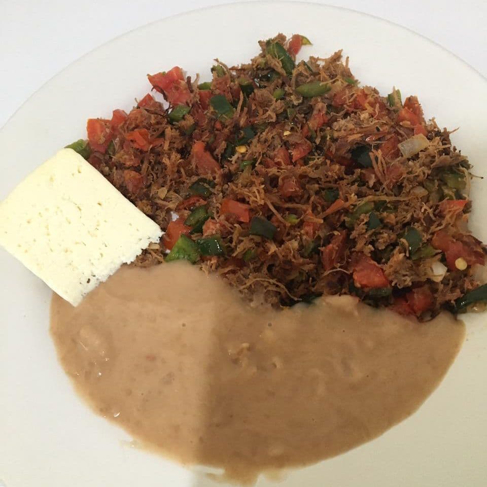Machaca con verdura
