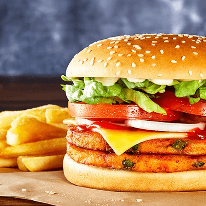 Duplex Burger Pollo Con Papas
