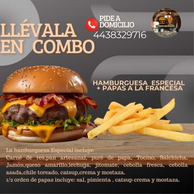 Burger Especial con Papas