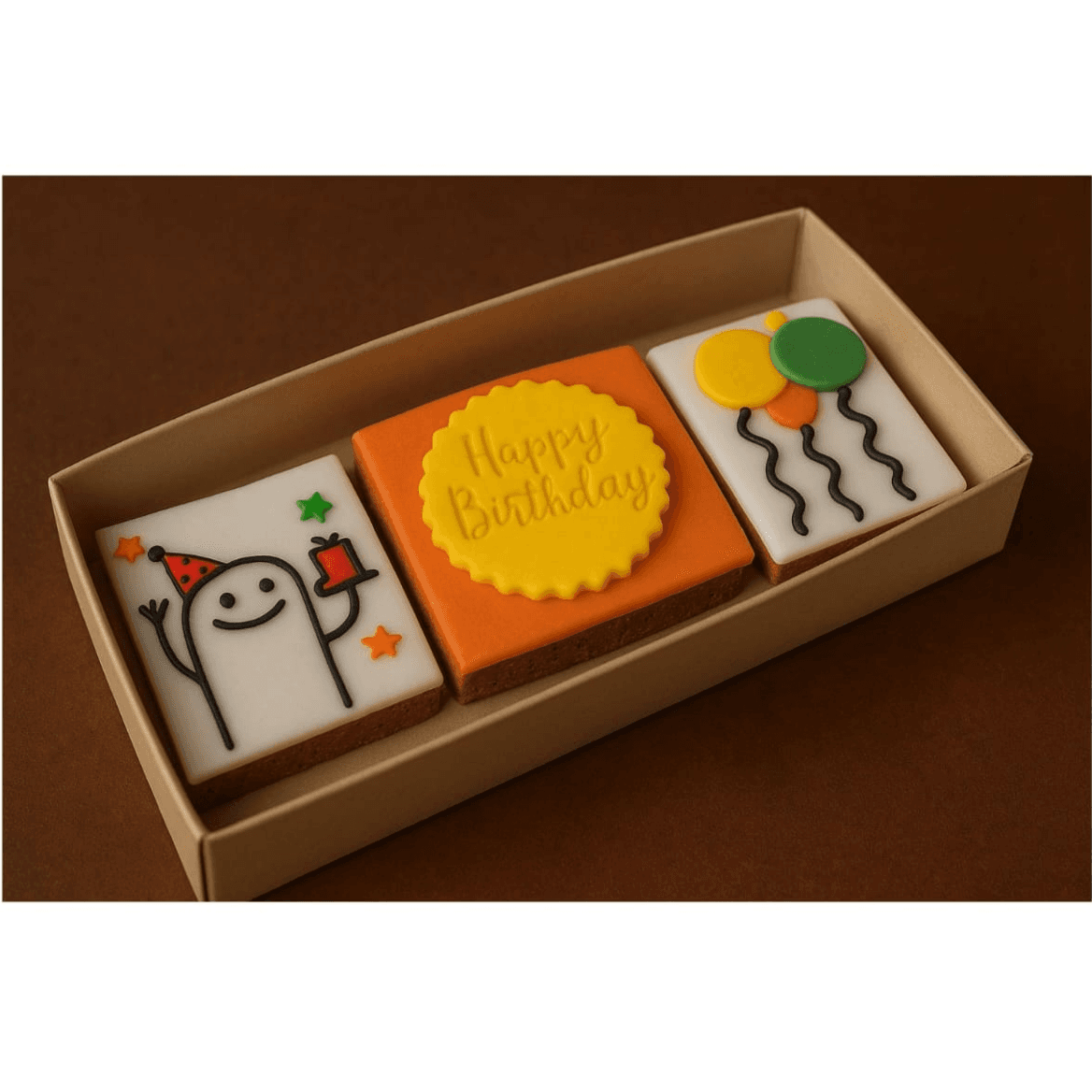 Brownies X3 Feliz Cumpleaños