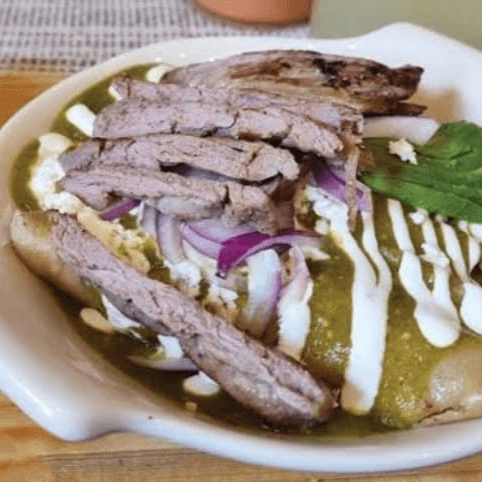 Enchiladas+arrachera+papas
