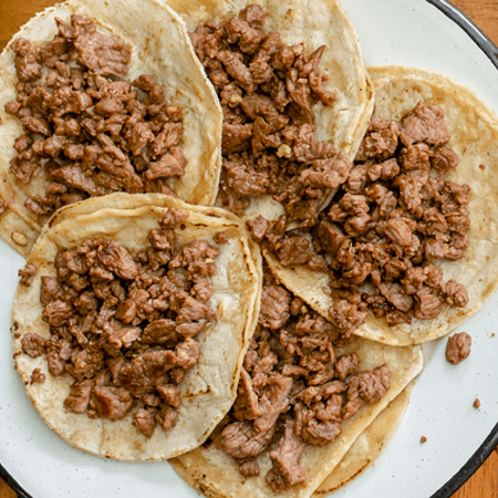 10 taquitos de arrachera