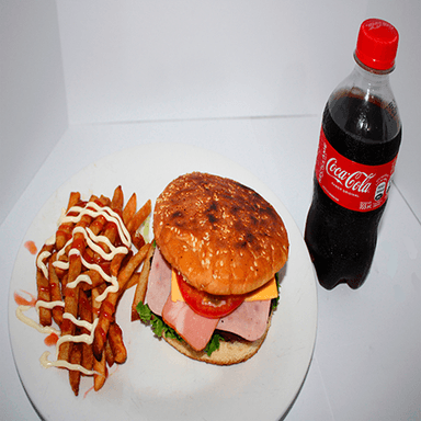 Combo Hamburguesa de Res + Gaseosa 355Ml