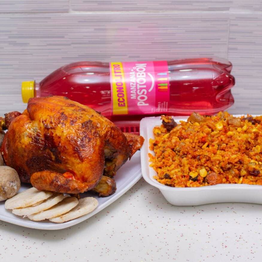 Combo Familiar Arroz Paisa + 1 Pollo y Gaseosa