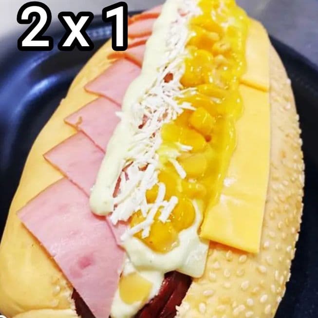 2 X 1 Super Perros Doble Quesos Jamón + Papas 😃