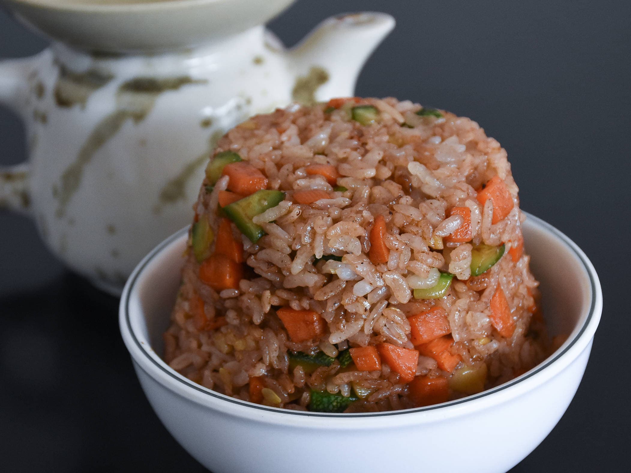 Yakimeshi con pollo y Camarón