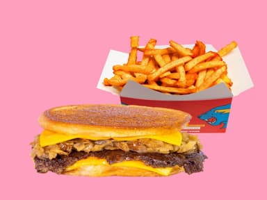 Karl's Deluxe Burger + Papas