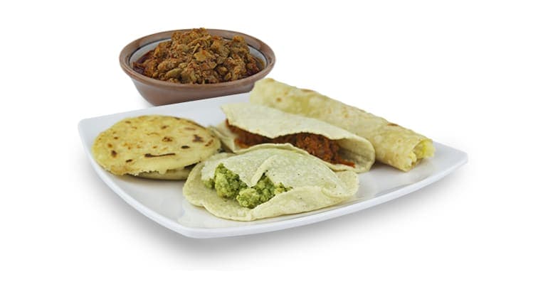 Taco de maíz de asado