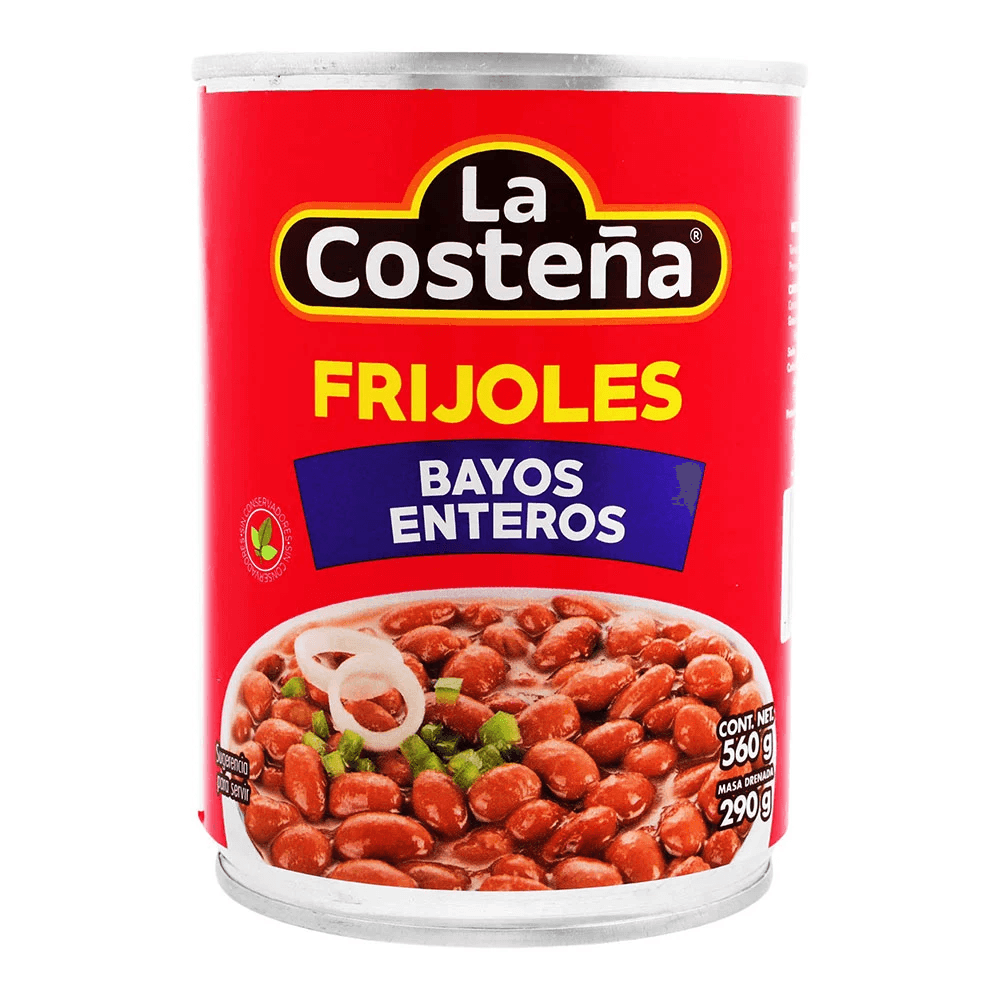FRIJOLES LA COSTEÑA LATA BAYOS ENTEROS 560GR
