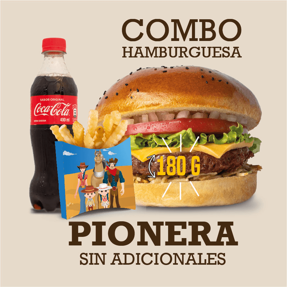 Combo Hamburguesa Pionera 180 g