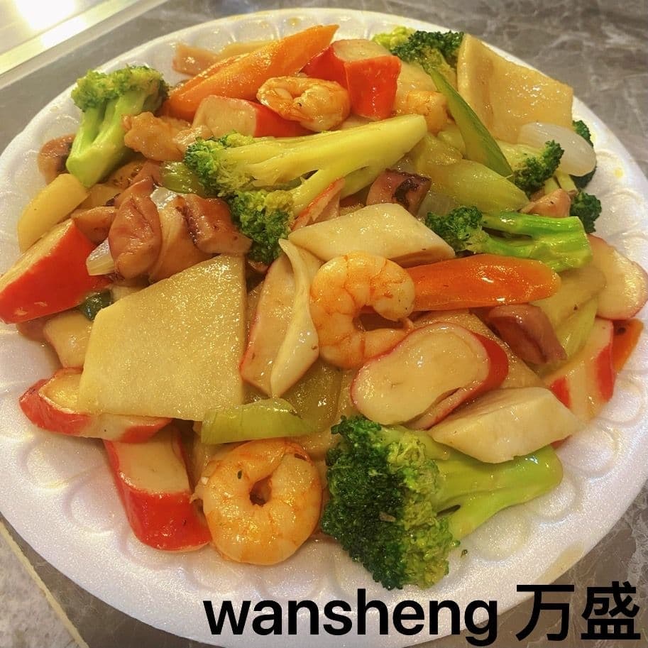 1/2 orden de mariscos mixto细盒海鲜