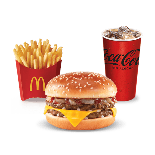 McTrío Mediano Hamburguesa BBQ Cheddar