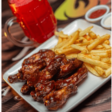 Alitas  BBQ o MILMOSTAZA