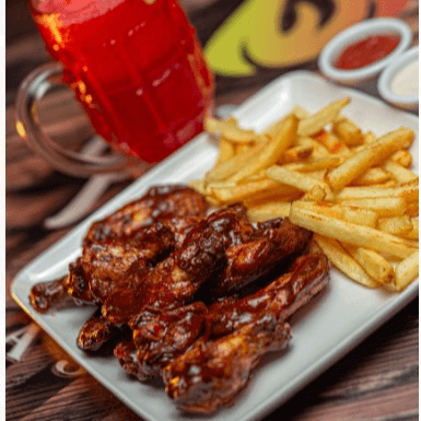 Alitas  BBQ o MILMOSTAZA