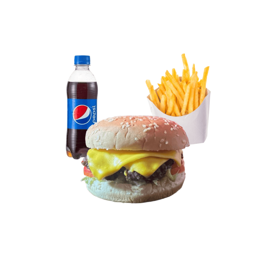 Burguer Cheese + PEPSI 355 Ml *