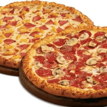 Paquete 2 - 2 Pizzas de 3 Ingredientes (Familiar)