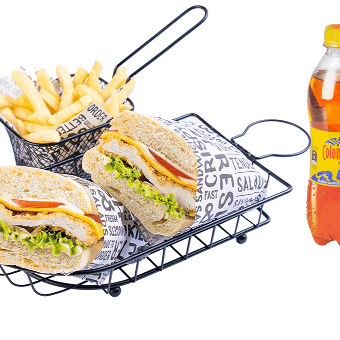 Combo Sánduche de Pollo Apanado