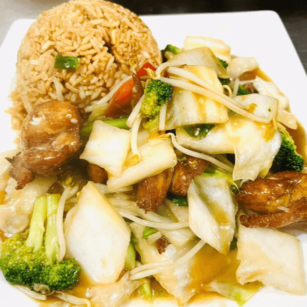 pollo en trozos con verduras