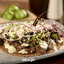 Huarache con arrachera