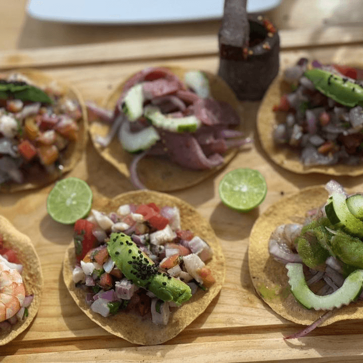 Tostada Ceviche 3 Camarones