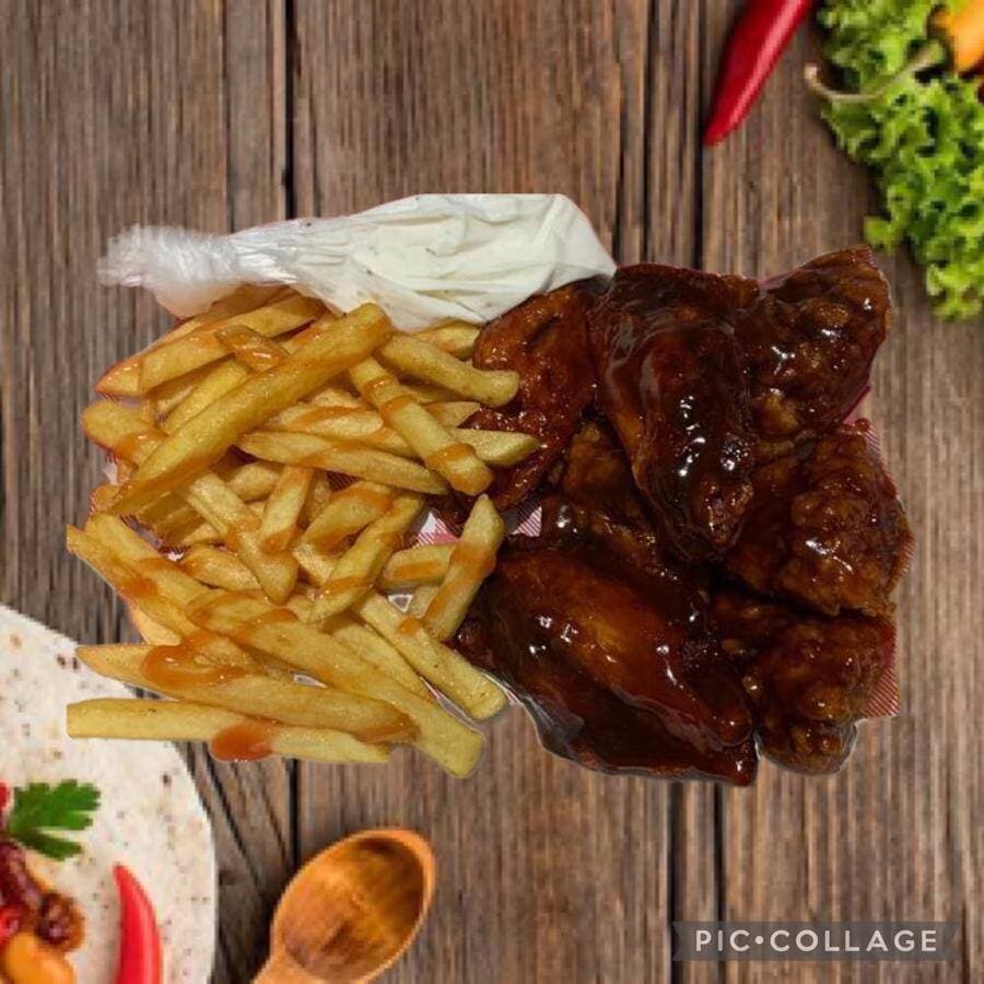 Orden Completa de Boneless BBQ 200grs, Papas 100gr