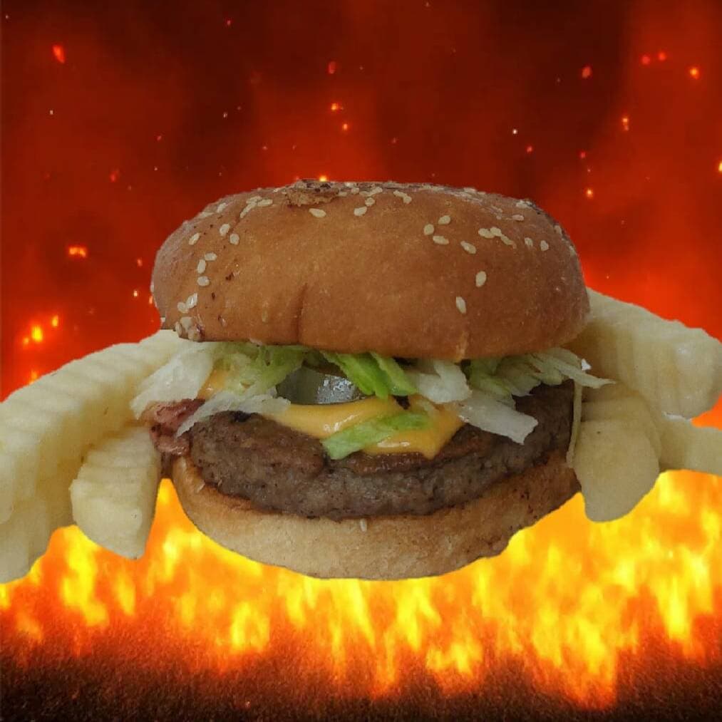 2 Burger Sencillas+ Orden Papas+ 2 Seven Up 400ml
