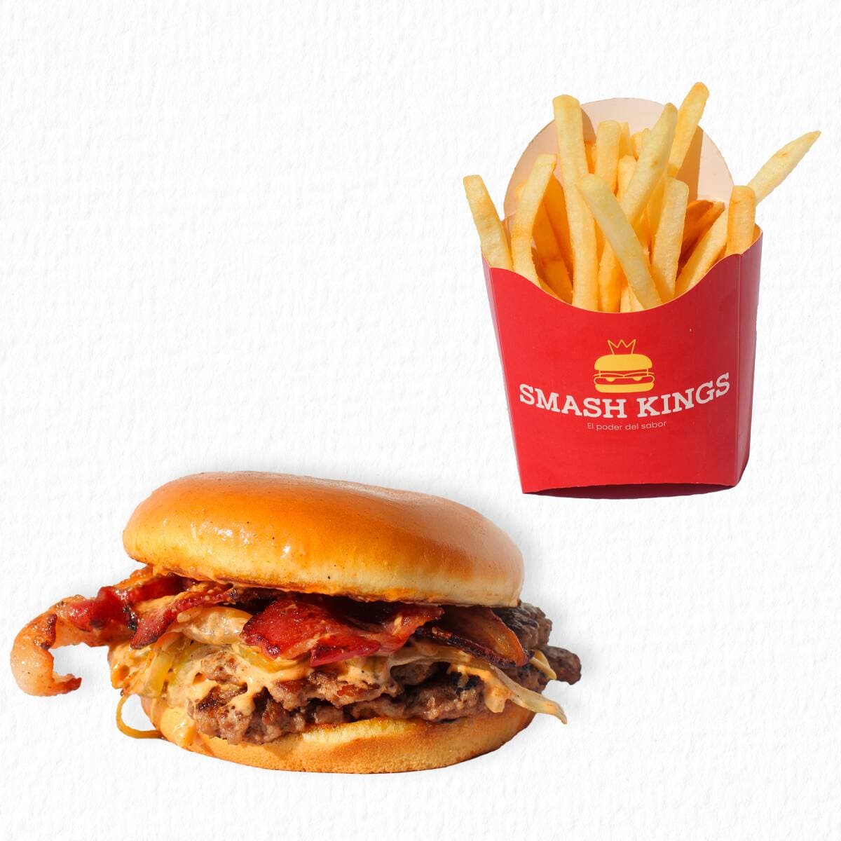 Combo King's Bacon Doble Con Papas
