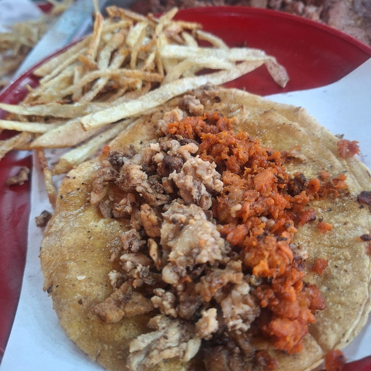 Taco Grande Campechano con Papas Fritas