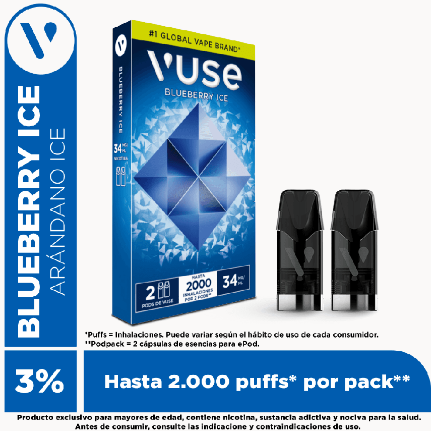 Vuse pod2 blueberry ice 34 mg/ml