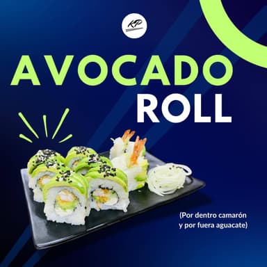 Rollo Natural Avocado Roll de Camarón