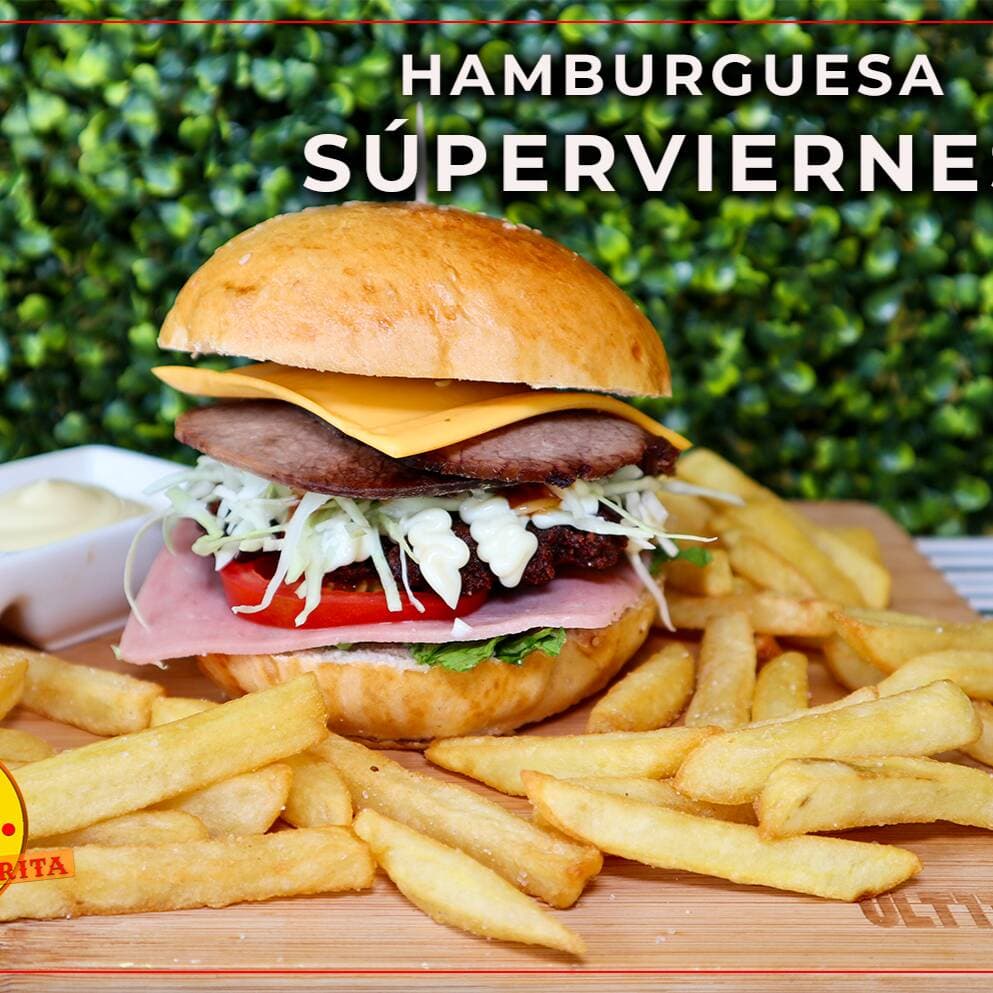 Hamburguesa Super Viernes + Papas