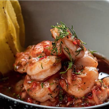 Ceviche de camaron a lo Cartegenero