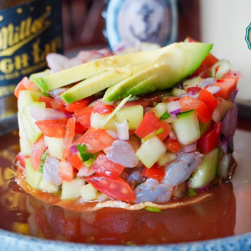 TOSTADA DE CEVICHE DE CAMARON