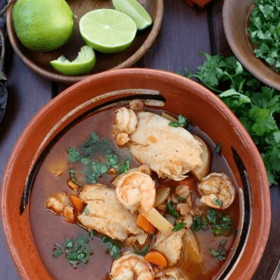 CALDO DE PESCADO COB CAMARON