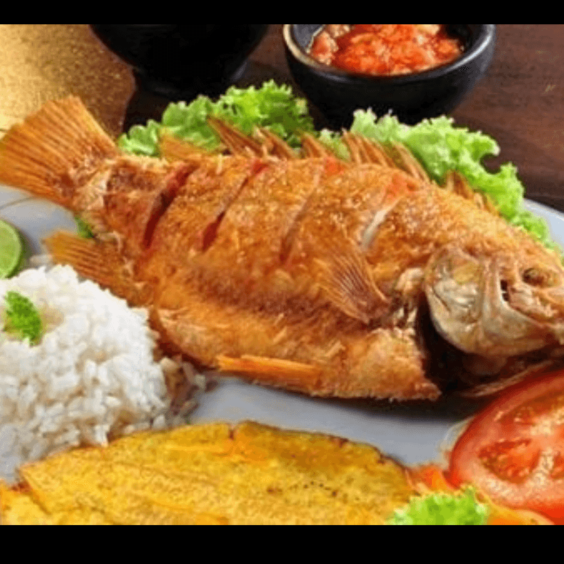 Mojarra Roja Frita ( en Corriente )