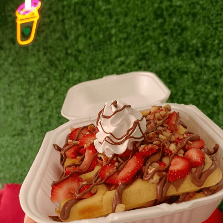 Waffles Fresa 2 Piezas
