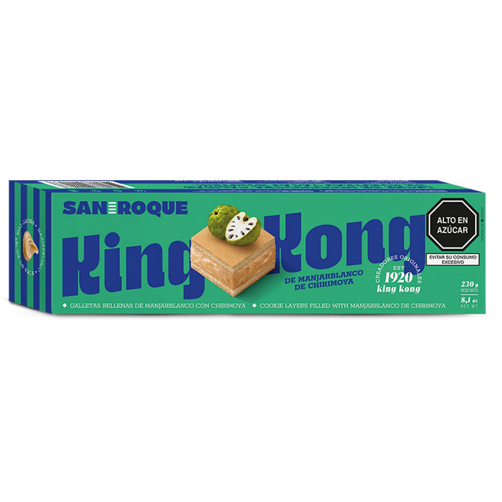 Barra de King Kong de Manjar y Chirimoya