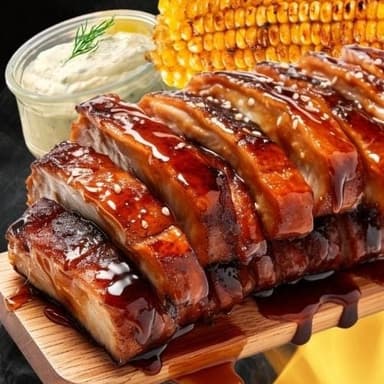 Un kilo de costilla en salsa bufalo