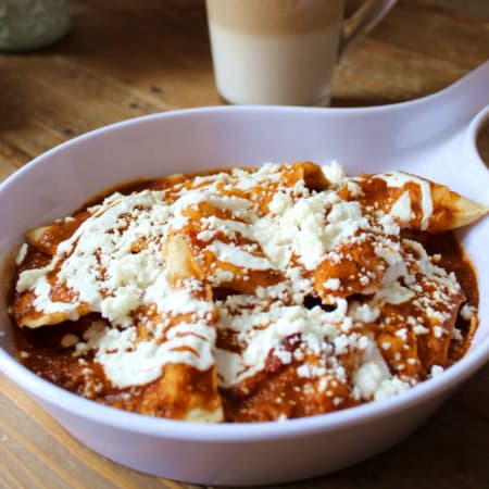 Chilaquiles con Arrachera