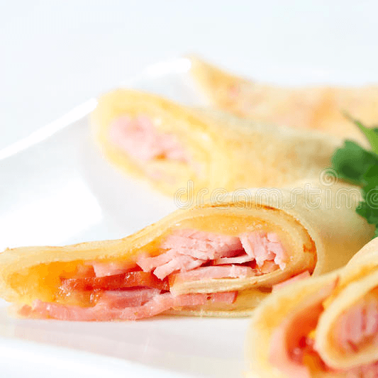 Crepa de queso con jamon