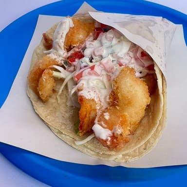 Taco de Camarón Empanizado Crujiente