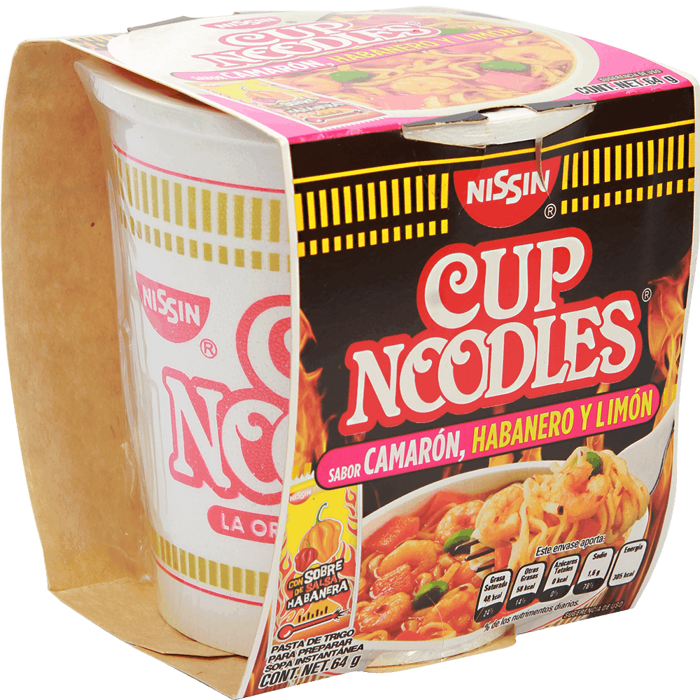 SOPA NISSIN CUP NOODLES CAMARON HABANERO 64GR