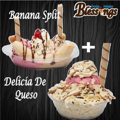 COMBO DELICIA DE QUESO+BANANA SPLIT