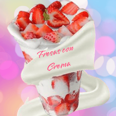 FRESAS CON CREMA 1/2 Lit