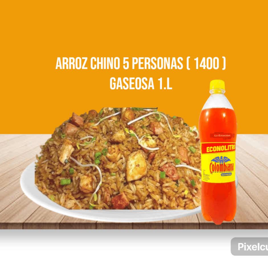 Arroz Chino 5 Personas Incluye Gaseosa 1 L